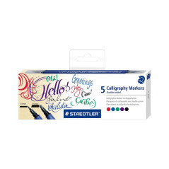 CAJA 5 ROTULADORES STAEDTLER "CALLIGRAPH DUO"