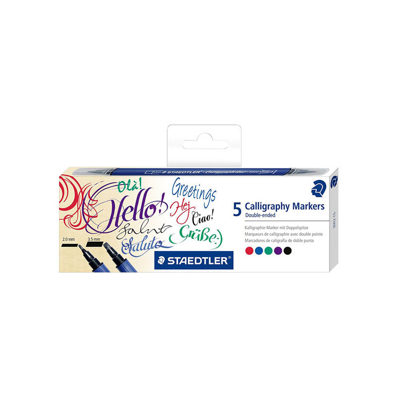 CAJA 5 ROTULADORES STAEDTLER "CALLIGRAPH DUO"