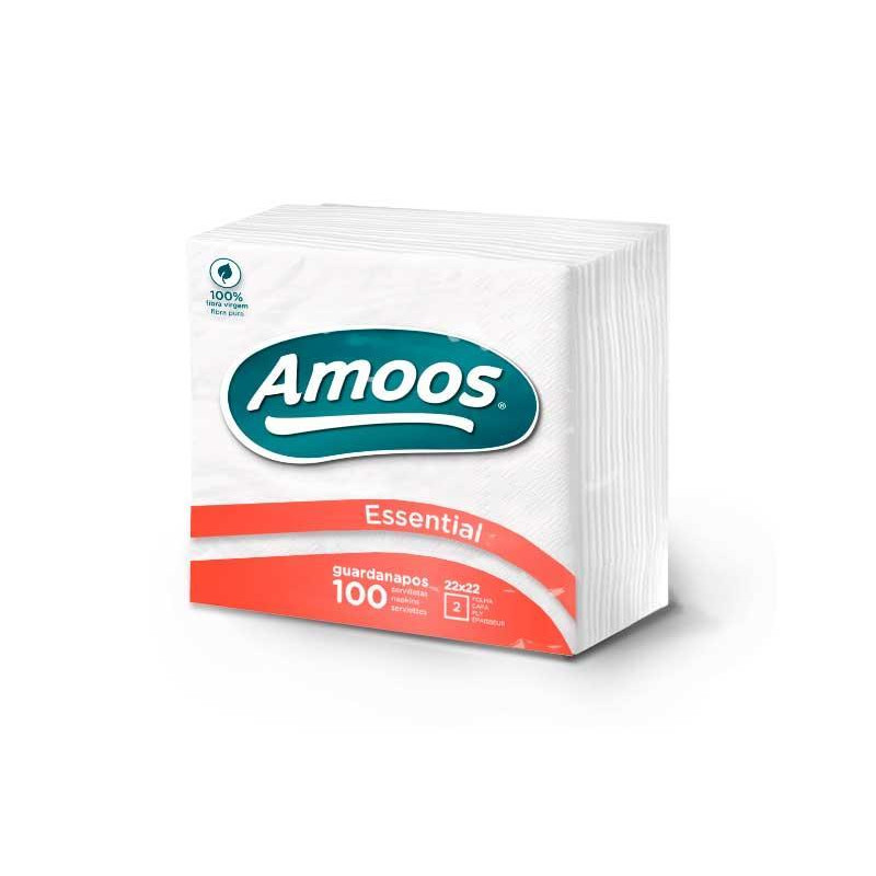 PACK 100 SERVILLETAS AMOOS ESSENTIAL 22x22cm