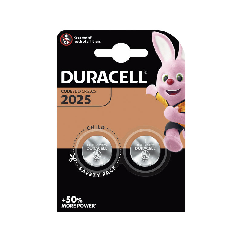 BLÍSTER 2 PILAS DURACELL DE BOTON CR2025