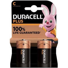 PACK 2 PILAS DURACELL ALCALINAS PLUS POWER C