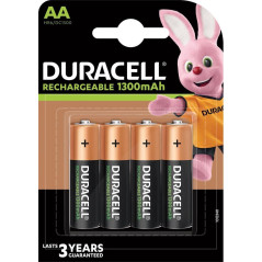 BLÍSTER 4 PILAS DURACELL RECARGABLES AA 1300mAh