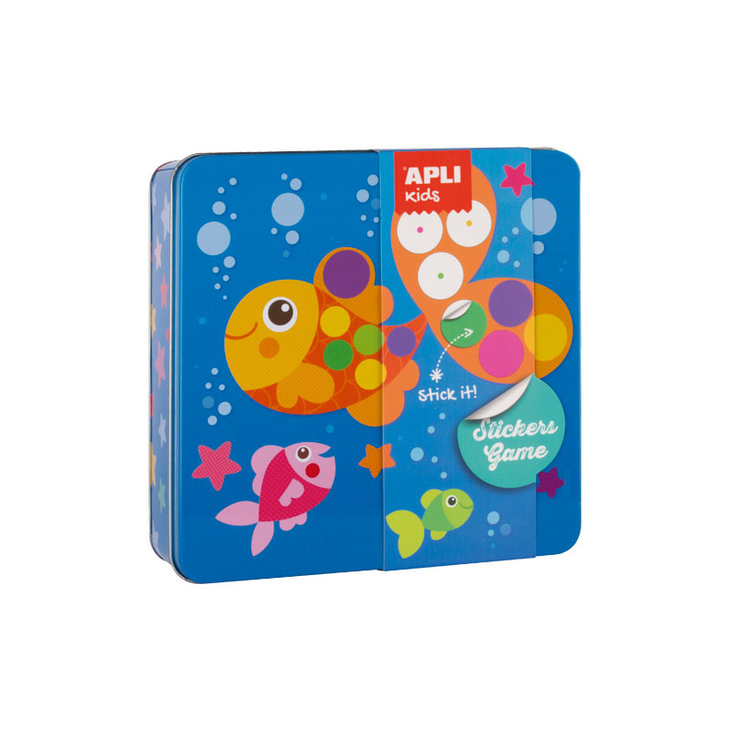 CAJA METÁLICA APLI KIDS STICKERS GAME "PEZ"