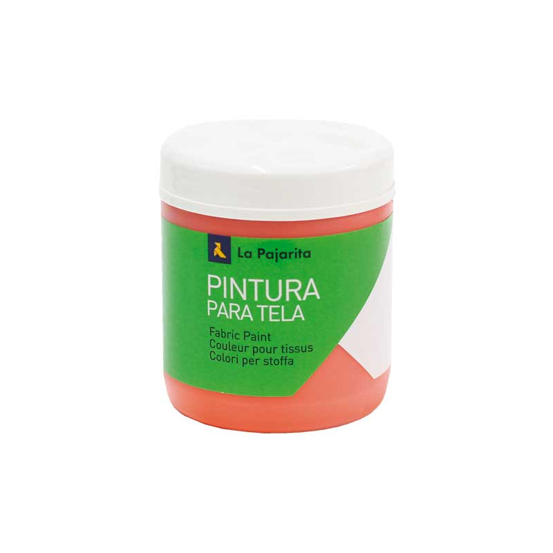 BOTE PINTURA LA PAJARITA PARA TELA 250ml NARANJA