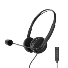 OFFICE 2+ AURICULARES DIADEMA CONECTOR DE 3,5 MM USB TIPO A NEGRO