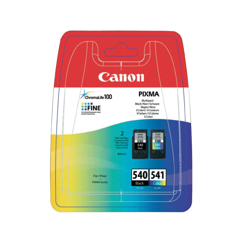 PACK 2 INKJET ORIGINAL CANON CL541+ PG540