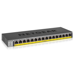 GS116LP NO ADMINISTRADO GIGABIT ETHERNET (10/100/1000) NEGRO ENERGÍA SOBRE ETHERNET (POE)