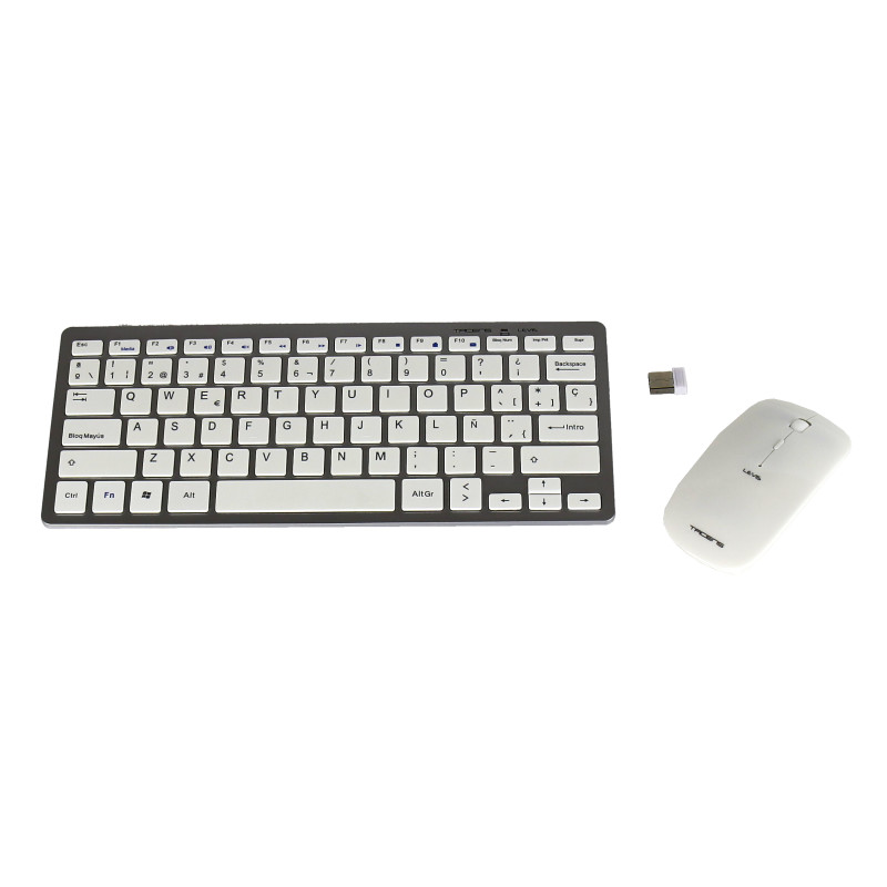 LEVIS COMBO V2 TECLADO RF WIRELESS METÁLICO, WHITE