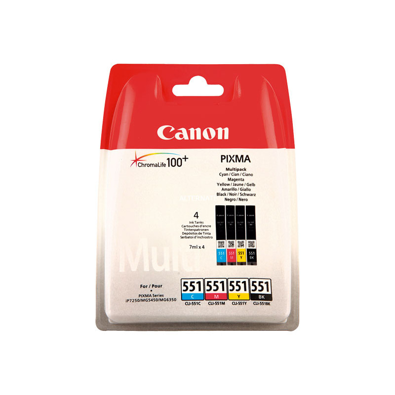 MULTIPACK 4 INKJET ORIGINAL CANON CLI-551