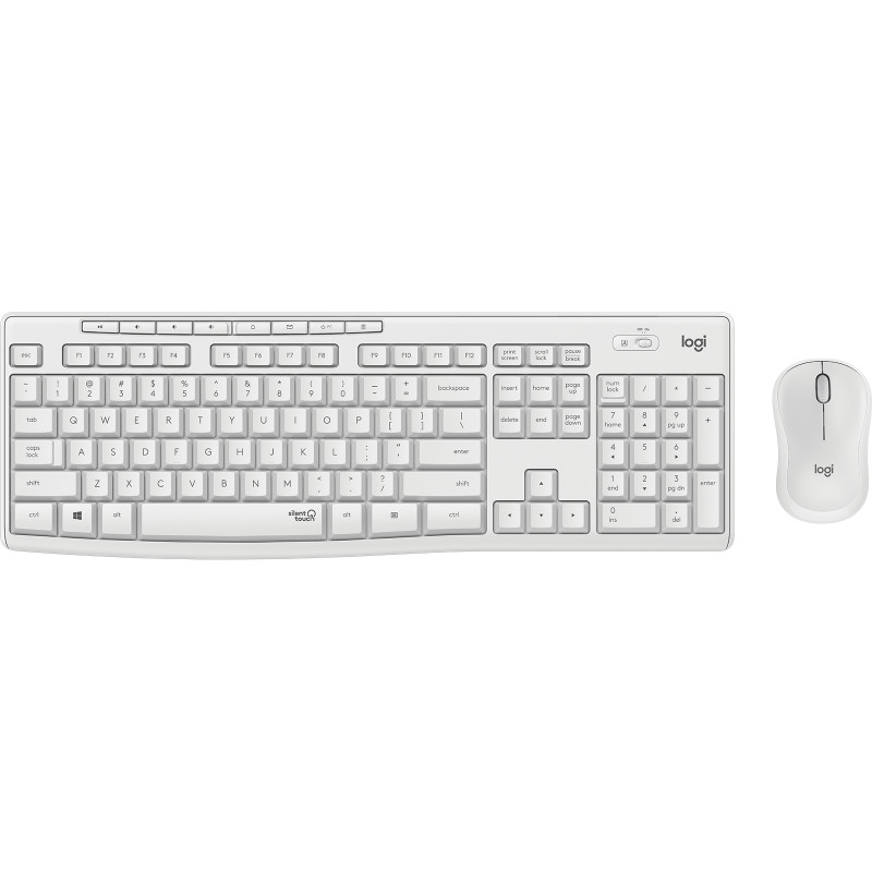 MK295 SILENT WIRELESS COMBO TECLADO USB QWERTY ESPAÑOL BLANCO