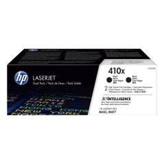 PACK DE 2 CARTUCHOS DE TÓNER ORIGINAL LASERJET HP 410X DE ALTA CAPACIDAD