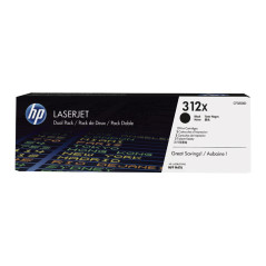 PACK DE AHORRO DE 2 CARTUCHOS DE TÓNER ORIGINAL LASERJET HP 312X DE ALTA CAPACIDAD