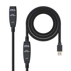 CABLE USB 3.0 PROLONGADOR CON AMPLIFICADOR, TIPO A/M-A/H, 10M