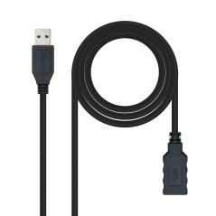 CABLE USB 3.0, TIPO A/M-A/H, NEGRO, 2.0 M