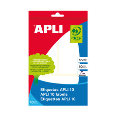 BLÍSTER 10h ETIQUETAS APLI 53x100mm