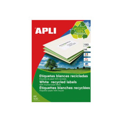 CAJA 100h ETIQUETAS APLI RECICLADAS 210X297mm