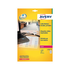 CAJA 20h ETIQUETAS AVERY PARA CABLES 60 x 40mm