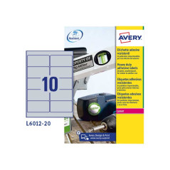 CAJA 20h ETIQUETAS AVERY INALTERABLES 96 x 50,8mm