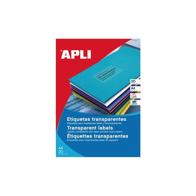 CAJA 20h ETIQUETAS APLI POLIÉSTER 99,1x38,1mm