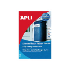 CAJA 20h ETIQUETAS APLI POLIÉSTER 99,1x38,1mm PARA EXTERIOR