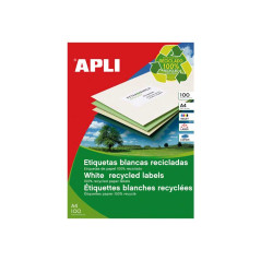 CAJA 100h ETIQUETAS APLI RECICLADAS 105X35mm