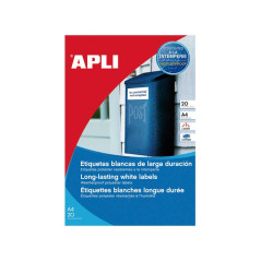 CAJA 20h ETIQUETAS APLI POLIÉSTER 64,6x33,8mm PARA EXTERIOR