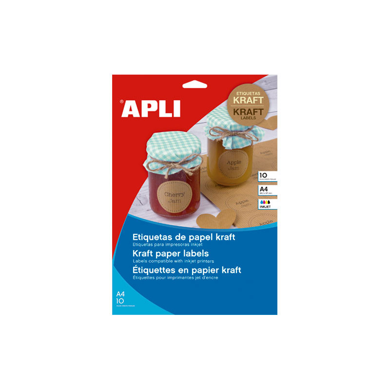 CAJA 10h ETIQUETAS APLI KRAFT 99,2 x 57mm