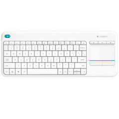 WIRELESS TOUCH KEYBOARD K400 PLUS TECLADO RF INALÁMBRICO QWERTY ESPAÑOL BLANCO