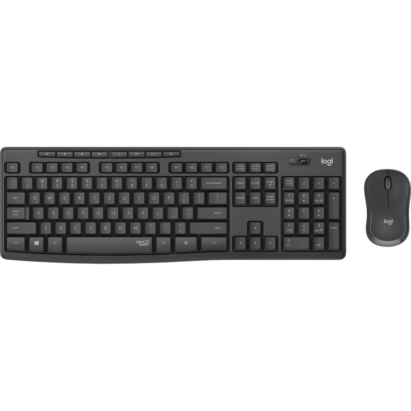 MK295 SILENT WIRELESS COMBO TECLADO USB QWERTY ESPAÑOL GRAFITO