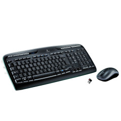 WIRELESS COMBO MK330 TECLADO USB QWERTY ESPAÑOL NEGRO, GRIS