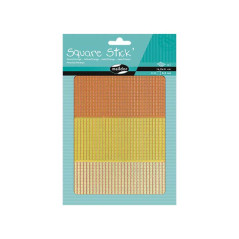 BLÍSTER 1h PEGATINAS MAILDOR SQUARE STICK` 0,5cm: AMARILLO-NARANJA