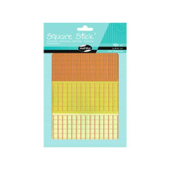 BLÍSTER 1h PEGATINAS MAILDOR SQUARE STICK` 1cm: AMARILLO-NARANJA