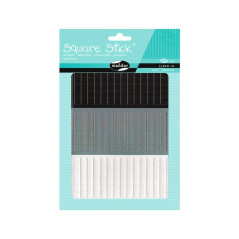 BLÍSTER 1h PEGATINAS MAILDOR SQUARE STICK` 1cm: NEGRO-BLANCO