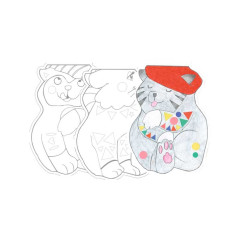 BLOC PARA COLOREAR MANDARINE "GRAFFY SHAPE: GATOS" + STICKERS