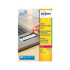 CAJA 20h ETIQUETAS DE SEGURIDAD AVERY 45,7 x 25,4mm