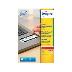 CAJA 20h ETIQUETAS DE SEGURIDAD AVERY 63,5 x 33,9mm