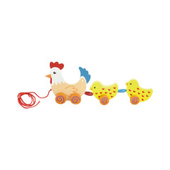 ARRASTRE ANDREU TOYS: GALLINA CON POLLITOS