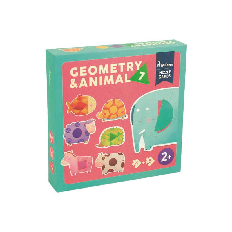 SET 7 PUZZLES MIDEER "GEOMETRÍA Y ANIMALES"