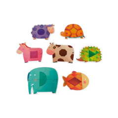 SET 7 PUZZLES MIDEER "GEOMETRÍA Y ANIMALES"