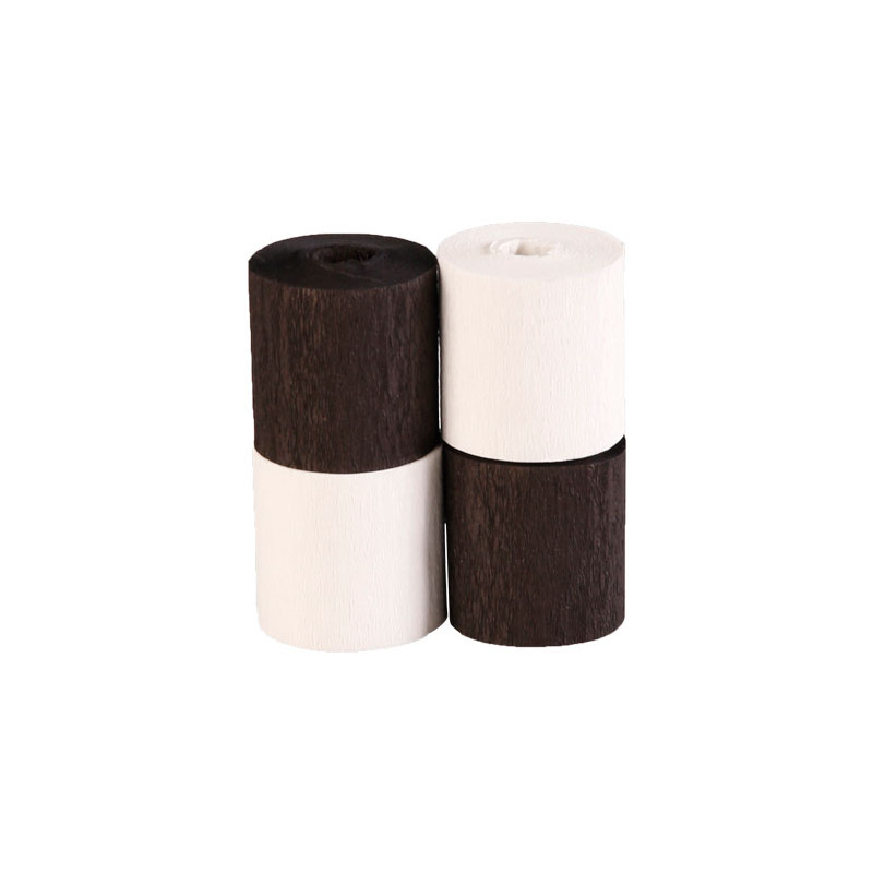 PACK 4 ROLLOS PAPEL CREPÉ CLAIREFONTAINE 5cmx10m MIX BLANCO Y NEGRO