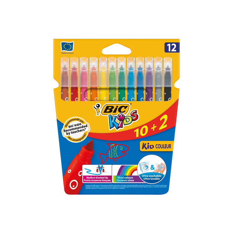 ESTUCHE 10 2 ROTULADORES BIC KID COULEUR SURTIDO