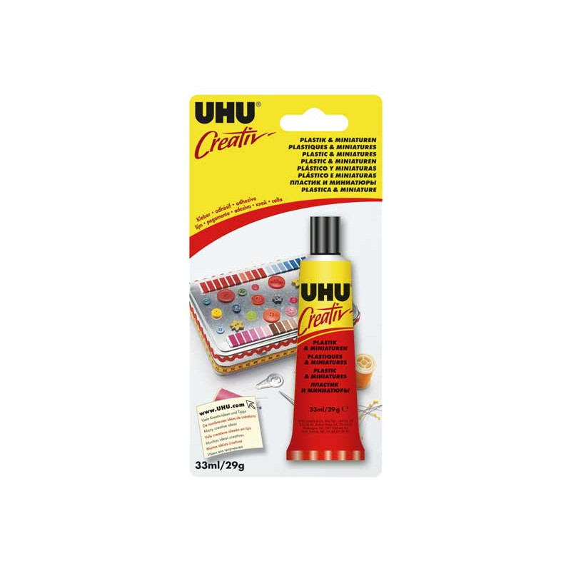 PEGAMENTO UHU CREATIV PARA PLÁSTICO 33ml PEGAMENTO UHU CREATIV PARA PLÁSTICO 33ml
