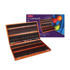 CAJA DE MADERA 72 LÁPICES DERWENT "COLOURSOFT"